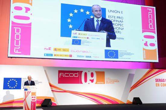 El ministro Miguel Sebastián durante la inauguración de FICOD09